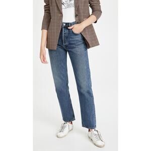 Agolde 'The 90s' Blue Pinch Waist Denim Jeans Size 23